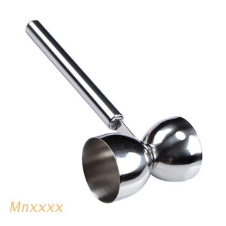 mnxxx - taza de medición de doble jigger (acero inoxidable, mango largo, para cocteles, bar, accesorios de fiesta)