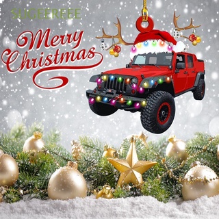 SUGEEREEE Party Supplies Xmas Tree Pendant DIY Hanging 2021 Personalized Family Customize Pendant Home Decor Fire Truck Truck Off-Road Vehicle Xmas Ornament Christmas Tree Decor (1)