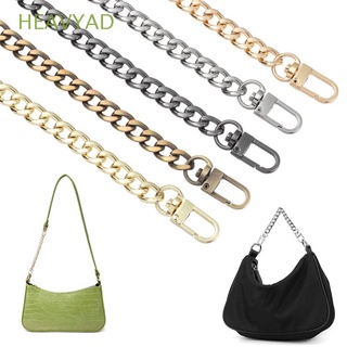 HEAVYAD Fashion Shoulder Bag Straps Women Replacement Purse Chain Metal Flat Chain Parts&Accessories Ultralight Aluminum DIY Extender with Metal Buckle