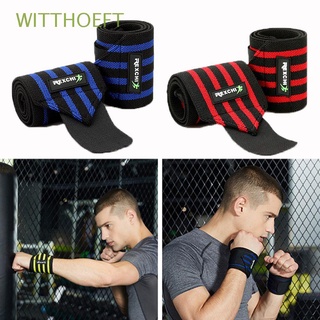 WITTHOEFT Sports Bandages Fitness Wristband Wrist Wraps Weightlifting Elastic Brace Stripe Gym Powerlifting Bracers/Multicolor