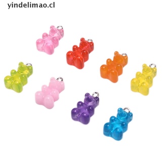 10 unids/set gummy bear candy charms collar colgantes diy pendientes joyería regalos [cl]