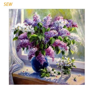 SWE Colorful Flower 5D Full Diamond Embroidery Painting DIY Cross Stitch Home Decor