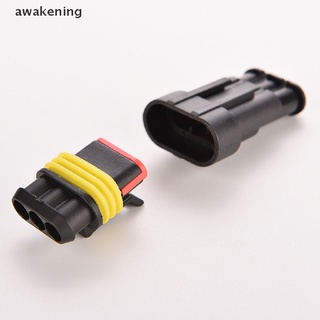 (despertado) 5 Kits De 3 Pin Way sellados a prueba De agua cable eléctrico Conector autoventa caliente