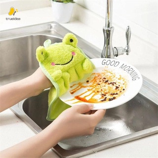 trueidea toalla de mano de animales de dibujos animados toalla de mano suave para colgar bebé toalla de baño para niños toalla de felpa niño bebé toallas de baño