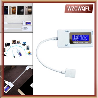 [wzcwqfl] Detector de capacidad de voltaje de corriente USB 4V-30V 0-3A muestra doble fila (5)