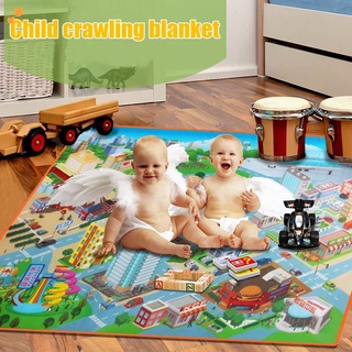niños niños bebé gateando manta alfombra alfombra ciudad vida aprender a caminar tráfico carretera juego estera casa