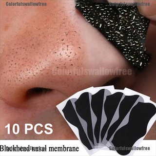 colorfulswallowfree 10pcs nariz removedor de puntos negros máscara limpieza profunda retráctil poro tratamiento de acné máscara belle