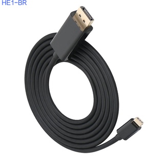 Cable Usb 3.1 Tipo C puerto de pantalla Usb-C Macho a Adaptador Hdtv Dp 4k 6 pies Para Macbook Air