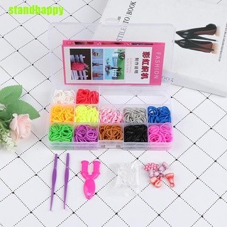 Standhappy 600 pzs bandas elásticas de goma para tejer/brazalete para niñas