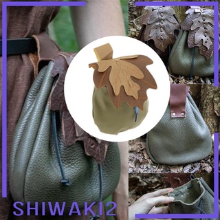[SHIWAKI2] Monedero Medieval vikingo con cordón pequeño bolso de cintura Larp bolsa renacimiento