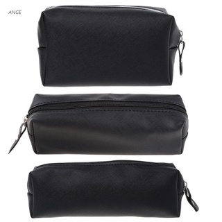 ANGE Large Capacity Leather Makeup Bag Case Pen Pencil Pouch Stationery Box Purse New