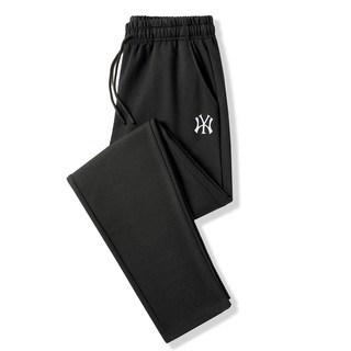 Los hombres de algodón negro pantalones deportivos sueltos impresión de moda cómodo y transpirable delgado elástico casual pantalones de jogging pantalones