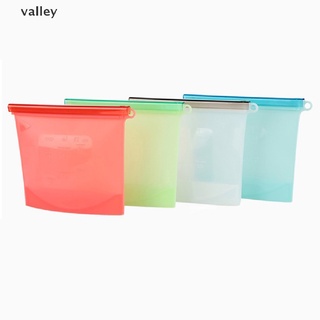 Valley Silicona Bolsa De Alimentos Fda Reutilizable Ziplock A Prueba De Fugas Congelador CL (2)
