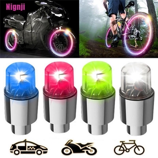 [Nignji] 2 piezas de bicicleta de coche motocicleta rueda neumático válvula tapa Flash luz LED radios lámpara
