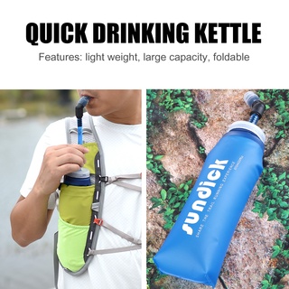 ‡ joinvelly botella de agua plegable plegable de 600 ml para correr bolsa de hidratación