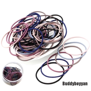 [Buddyboyyan] 100 piezas de color mezclado versión banda de goma padre-hijo anillo de pelo accesorios