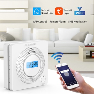 Detector Monoxide De Carbono Wifi alarma De gas Doméstico Tuya aplicación inteligente Alimentado Por batería/alarma De detección Co Insp