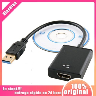 【En stock】1080P Usb 3.0 To HDMI-compatible Converter Adapter Cable External Video Card@blacktea