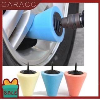 Caracc - cubo para rueda de coche (6 mm, esponja de pulido, cono de espuma de Metal)