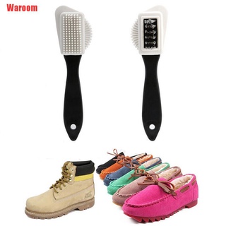 [waroom] elegante cepillo de limpieza de 3 lados para gamuza nubuck zapatos limpiador de botas