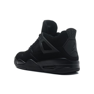 Air Jordans 4 Retro Black Cat Black Black-Light Graphite Men Basketball Shoe288 (6)