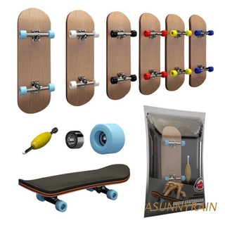 ASUNNYRAIN Finger SkateBoard Wooden Fingerboard Toy Professional Stents Finger Skate Set Novelty Children Christmas Gift