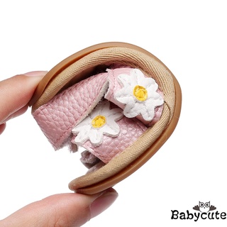 B-bbaby zapatos planos antideslizantes para niñas/sandalias de suela suave con estampado Floral/blanco/ dorado/rosa (6)