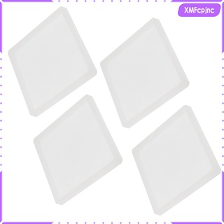 4 piezas/juego de moldes cuadrados de silicona para posavasos de silicona, moldes epoxi transparentes (1)