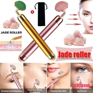 [RT] masajeador eléctrico Natural de Jade rodillo de cristal para el cuidado de la piel