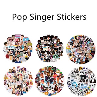 50 pzs/juego De múltiples cantantes Pop Harry estilo Taylor suzuki Graffiti maleta taza De agua stickers