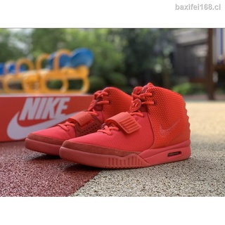 Listo stock Nike Air Yeezy 2 NRG Kanye zapatos de hombre rojo coco Mr Kan zapatos para correr 508214-660 (9)