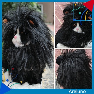 areluno.cl disfraz de mascota león mane diseño simulación poliéster cosplay prop peluca gorra para perro