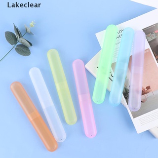 [Lago] nuevo organizador de 1 caja de almacenamiento de plástico para cepillo de dientes portátil de viaje caminando.
