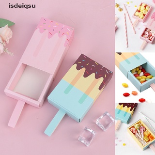 isdeiqsu 10 piezas en forma de helado de boda, fiesta, caja de caramelos, caja de golosinas, regalo de helado cl