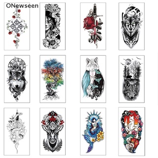 Onewseen 3d tatuajes adhesivos De tatuajes falsos a prueba De agua/adhesivo Para brazo/Flor/cuerpo