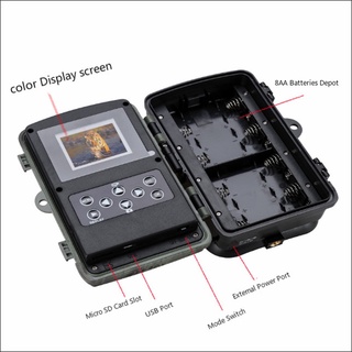 [disponible en inventario] cámara de caza 16MP 1080P de seguimiento de vida silvestre seguimiento de vigilancia HC804A visión nocturna infrarroja cámaras salvajes foto (4)