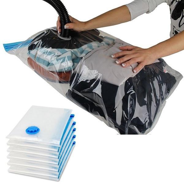 7 tamaño ahorro de espacio ahorro de almacenamiento sello de vacío bolsas de vacío comprimido organizador bolsa