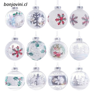 bo.cl 3 bolas de navidad de 8 cm de plástico transparente colgante adornos fiesta fiesta boda árbol de navidad decoraciones colgantes