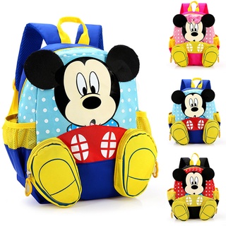 Niños mochila niños y niñas sombreros-Disney niños mochila bebé Kindergarten lindo Animal de dibujos animados Minnie niños Mickey Mouse bolsa para la escuela