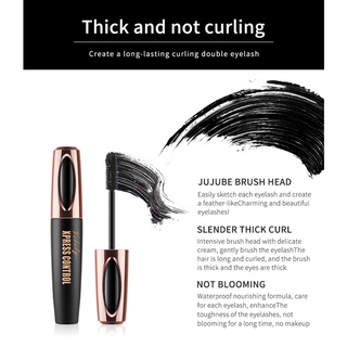 4D Fiber Mascara Long Black Lash Eyelash Extension Waterproof Eye Makeup Mascara Cosmetics Mascara ever1 (8)