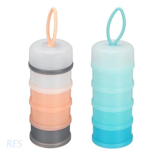 RES 4 Layer 18.5cm Detachable Baby Food Storage Box 480ml Essential Cereal Milk Powder Boxes Portable Toddle Kids Milk Container