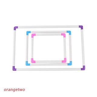 ORANG 3 Different Size Rectangle Clip Plastic Embroidery Frame Cross Stitch Hoop Stand Lap Tool