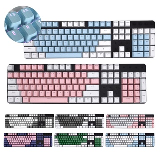mainsaut - tapas de teclado de doble color pbt (104 unidades) para pc/ordenador