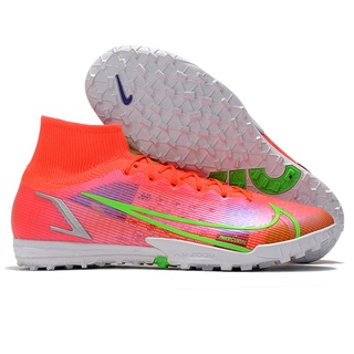 Nike Mercurial Superfly 8 Elite TF knitted waterproof football shoes.Lightweight breathable soccer shoes
