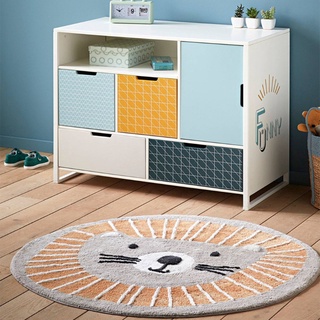 alfombra de juego para bebé, alfombra de gatear, alfombra redonda, diseño de león