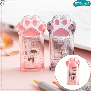Lovely Cat Paw Manual Pencil Sharpener Fast Sharpen Student Office Supplies Pink
