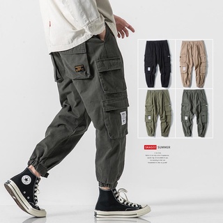 Overalls Men's Straight Workwear Loose Japanese Student Casual Pants Hip-hop Harem Pants