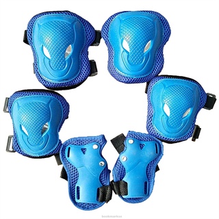 6 piezas de seguridad ajustable Unisex deportes al aire libre protector de muñeca codo rodilleras conjunto de equipo protector