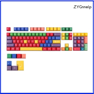 112 Keys Colorful Keycaps Double Shot for Cherry MX 98 104 Keys Only Keycaps
