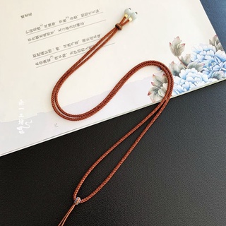 original collar tejido a mano colgante cordón femenino ajustable2mmpendant jade esmeralda simple nueva joyería accesorio cuerda